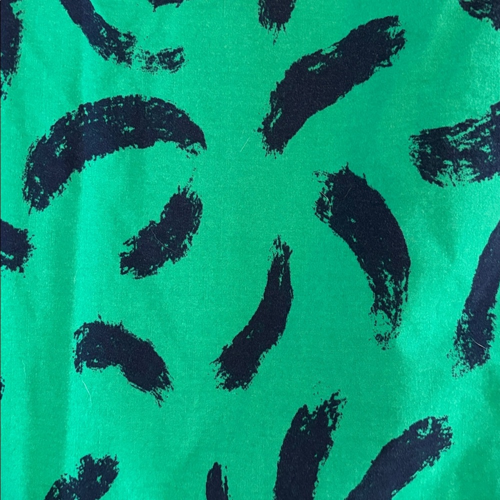 Maeve Anthropologie The Colette Cropped Wide Leg Pants Green Blue Print Size 26 - Picture 5 of 8